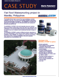 Flat Roof Waterproofing project in Manilla Tennis Club, Philippines
