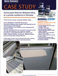 Sandcarpet Balcony Waterproofing at a private residence in Slovenia