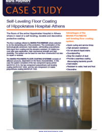 Self-Leveling Floor Coating of Hippokrates Hospital in Athens Greece