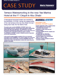 Terrace Waterproofing in the Yas Marina Hotel at the F1 Cirquit in Abu Dhabi