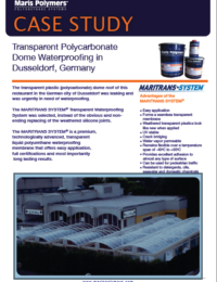 Transparent Polycarbonate Dome Waterproofing in Dusseldorf, Germany