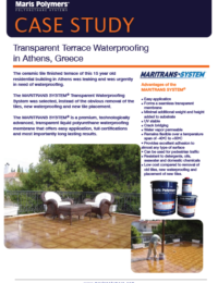Transparent Terrace Waterproofing Case Study in Athens – Greece